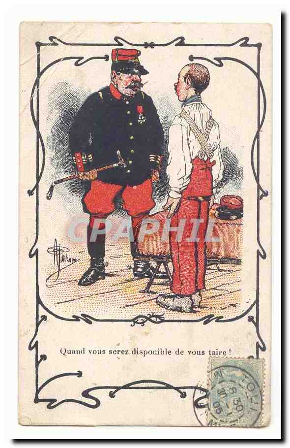 CPA Militaria Quand vous serez disponible de vous taire RaRe