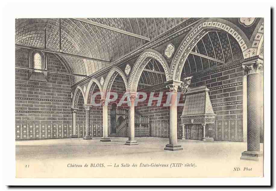 Chateau de Blois CPA la salle des etats Generaux (13eme)