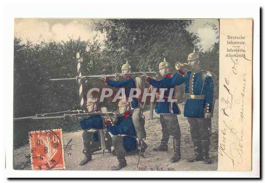 CPA Militaria Deutsche infanterie Allemande