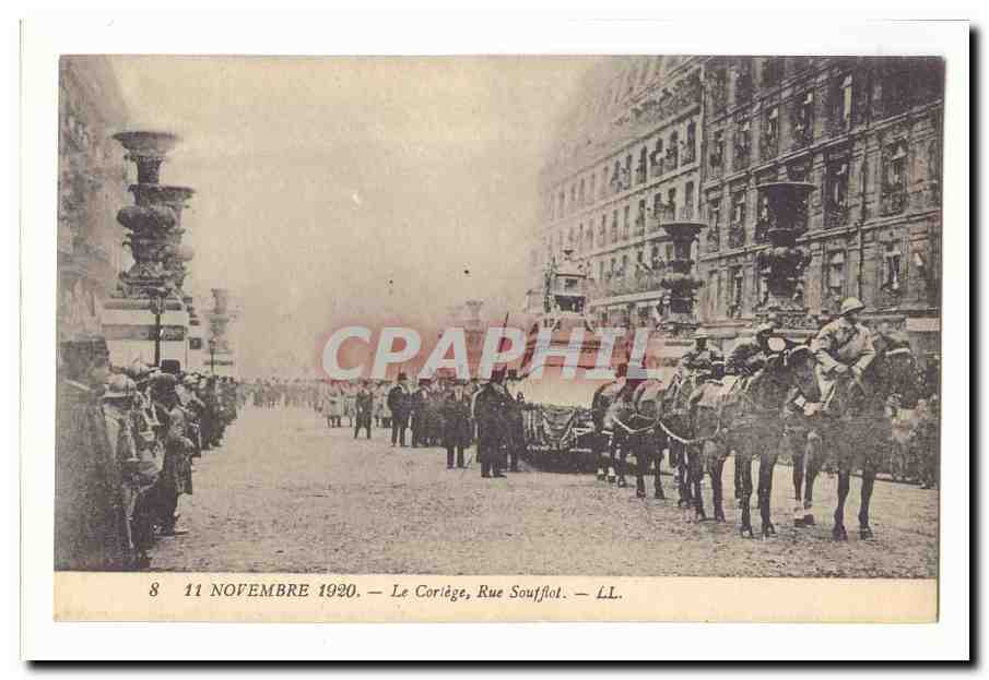 Le Coriège, Rue Soufflot — 11 novembre 1920 — LL.