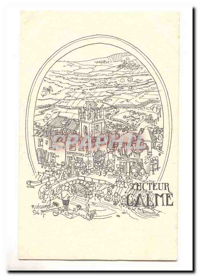CPA Militaria Secteur calme R Lecard 94 RT RaRe