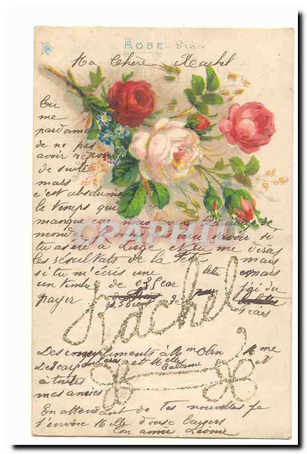Fleurs — carte postale décorative — Rose & Co