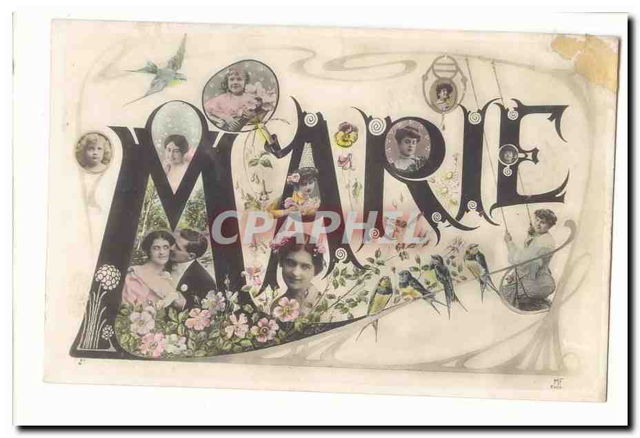 CPA Fantaisie Marie Prenom Femme