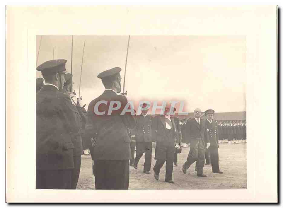 PHOTO Voyage officiel de Mr le President de la Republique en Bretagne 29 et 30 mai 1948 Auriol a Brest Ecole navale