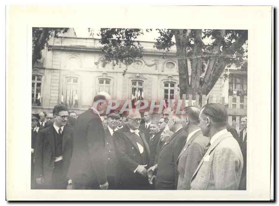PHOTO Voyage officiel de Mr le President de la Republique Dijon Macon 15 et 16 mai 1948 Auriol a Macon Foire vins