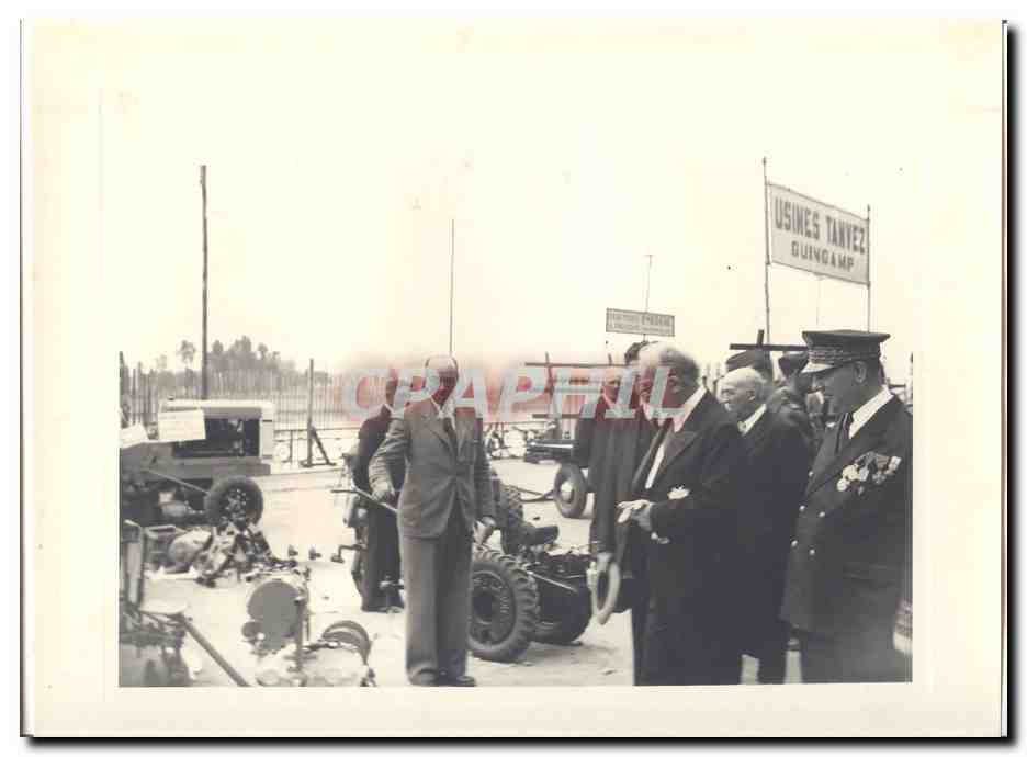 PHOTO Voyage officiel de Mr le President de la Republique Dijon Macon 15 et 16 mai 1948 Auriol Usines Tanyez Guingamp