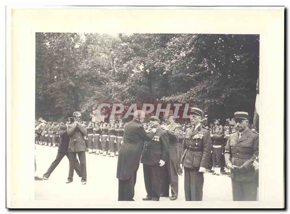 PHOTO Voyage officiel de Mr le President de la Republique Dijon Macon 15 et 16 mai 1948 Auriol a Dijon Michel