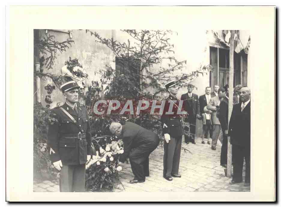 PHOTO Voyage officiel de Mr le President de la Republique Dijon Macon 15 et 16 mai 1948 Auriol a Cuiseaux
