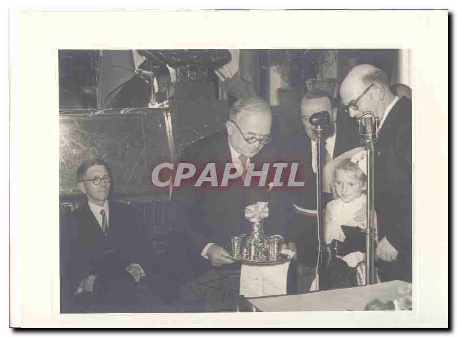 PHOTO Voyage officiel de Mr le President de la Republique en Savoie Mai 1947 Auriol a Annemasse