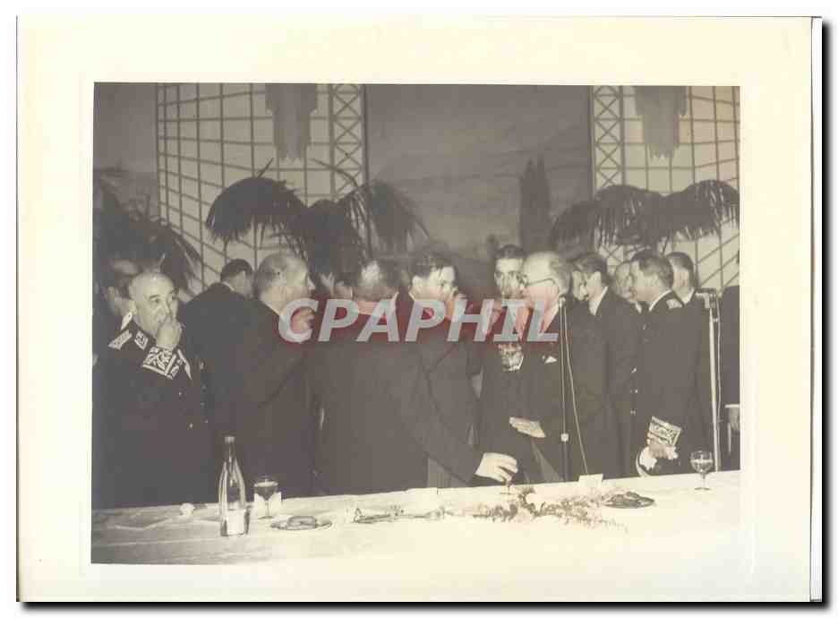 PHOTO Voyage officiel de Mr le President de la Republique en Savoie Mai 1947 Auriol a Evian Vin d´honneur