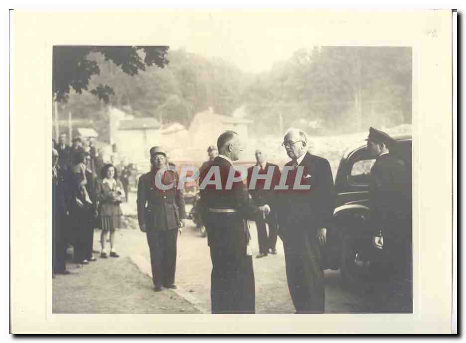 PHOTO Voyage officiel de Mr le President de la Republique en Savoie Mai 1947 Auriol a Dortan