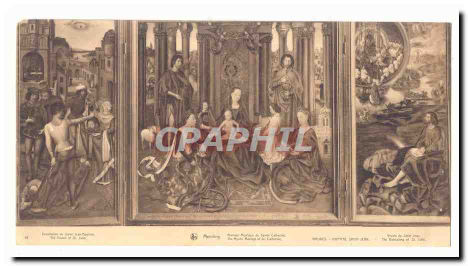 Découpage de l'altarpiece de Memling — Hôpital Saint-Jean — Ruines