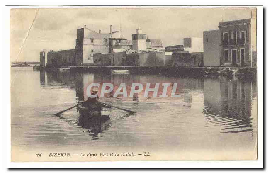 Algerie CPA Bizerte Le vieux port et la Ksibah