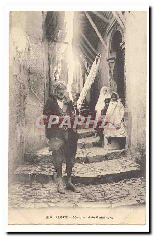 Algerie Alger CPA Marchand de Guimauve (metiers scenes et types folklore)