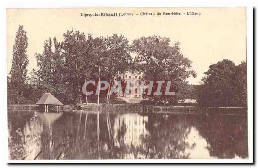 Ligny-le-Ribault (Loiret) — Château de Bon-Hôtel — L'Étang
