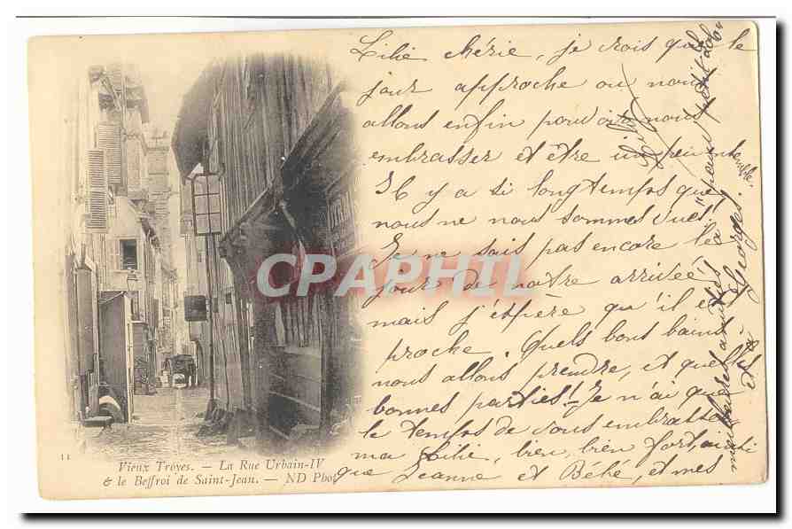 Pieux Troyes — La Rue Urbain-IV & le Beffroi de Saint-Jean — ND Phot