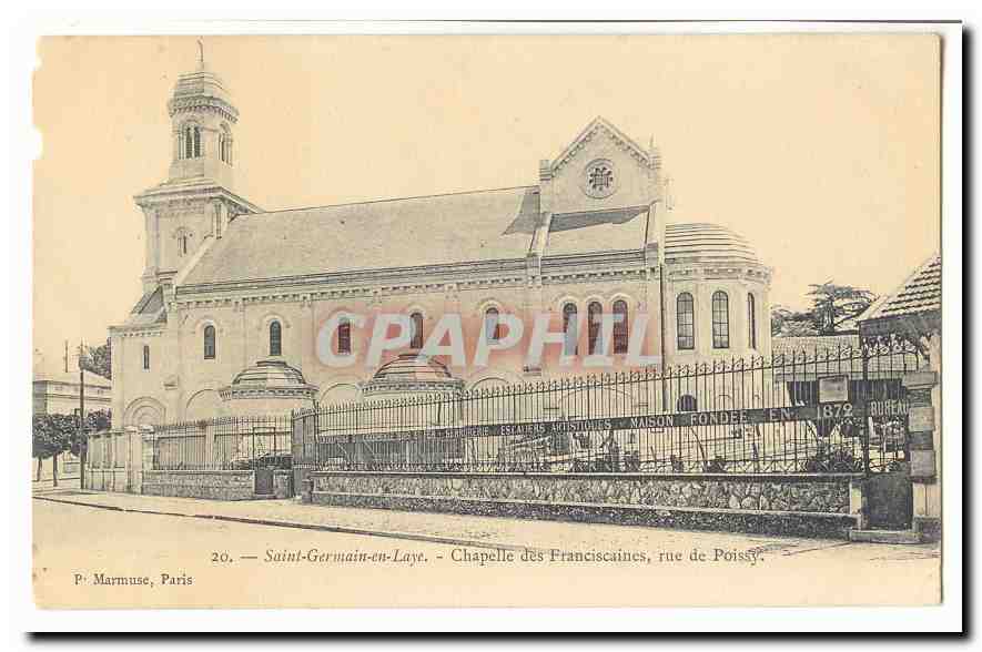 Saint Germain en Laye CPA Chapelle des Fransiscains rue de Poissy (en face Entreprise de charpente en bois)