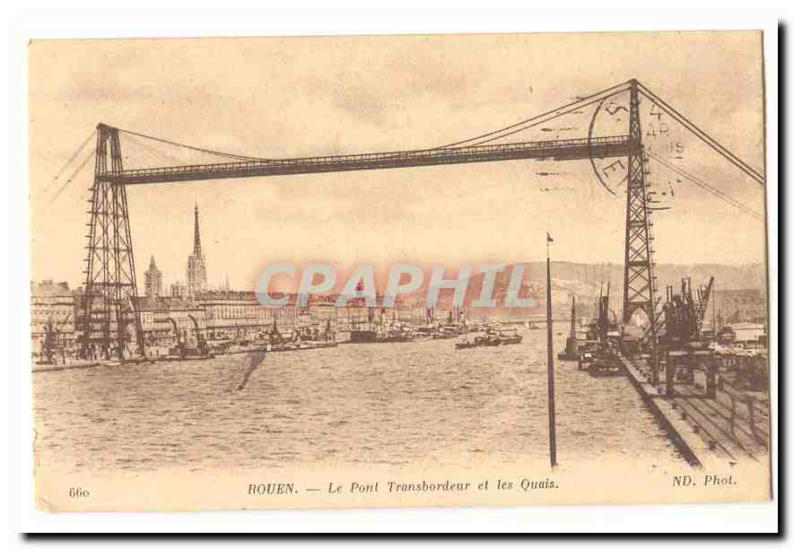 Rouen CPA Le pont transbordeur et les quais