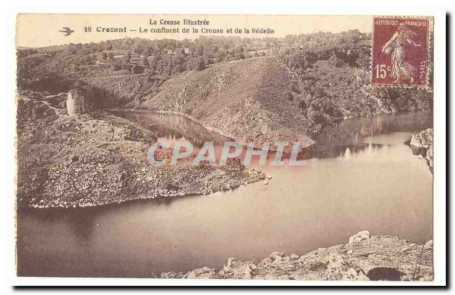 Crozant CPA Le confluent de la Creuse et de la Sedelle