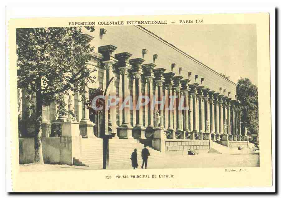 Palais Principal de l'Italie — Exposition Coloniale Internationale — Paris 1931 — Brassin, Arch.