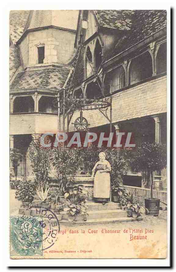 Cour d'honneur de l'Hôtel-Dieu — Beaune — éditeur Beaune - Dépôné