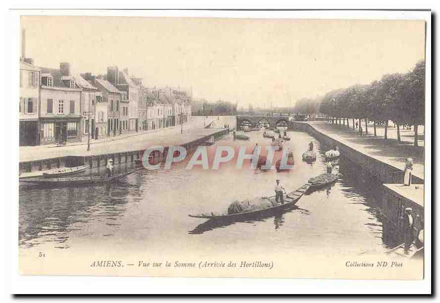 Amiens — Vue sur la Somme (Arrivée des Hortillons) — Collections ND Phot