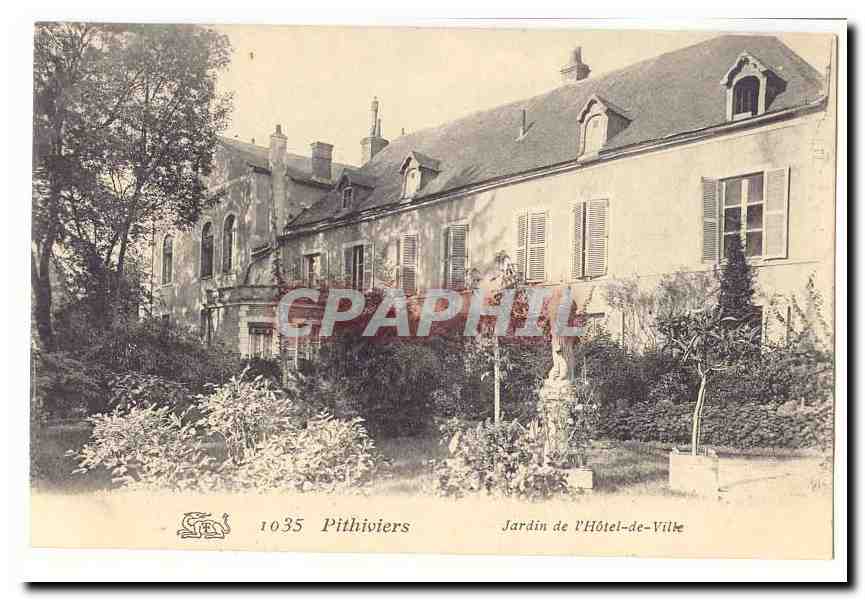 Pithiviers — Jardin de l'Hôtel-de-Ville — éditeur Pithiviers, n° 1035
