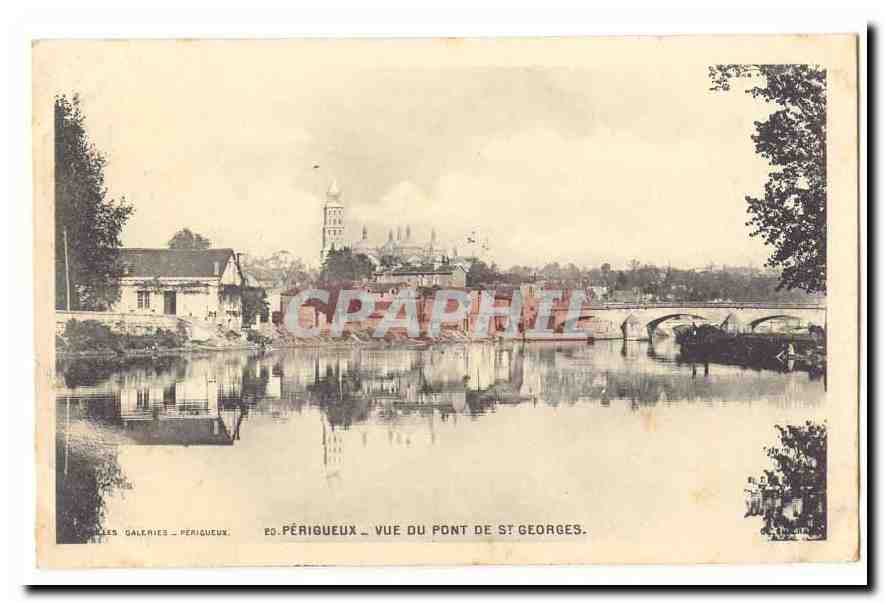 Perigueux CPA Vue du pont St Georges