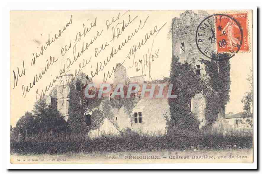 Perigueux CPA Chateau Barriere vue de face
