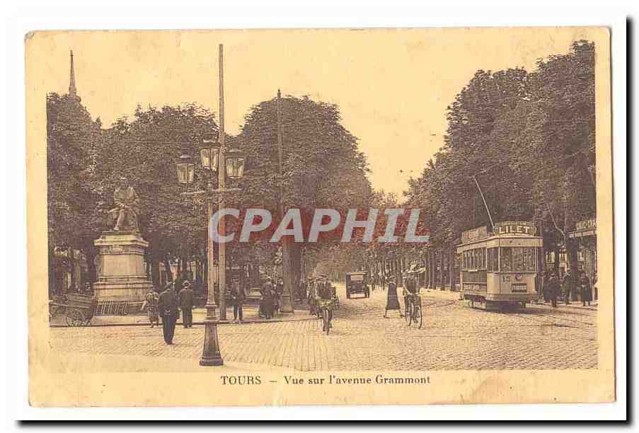 Tours — Vue sur l'avenue Grammont — CPAPHIL