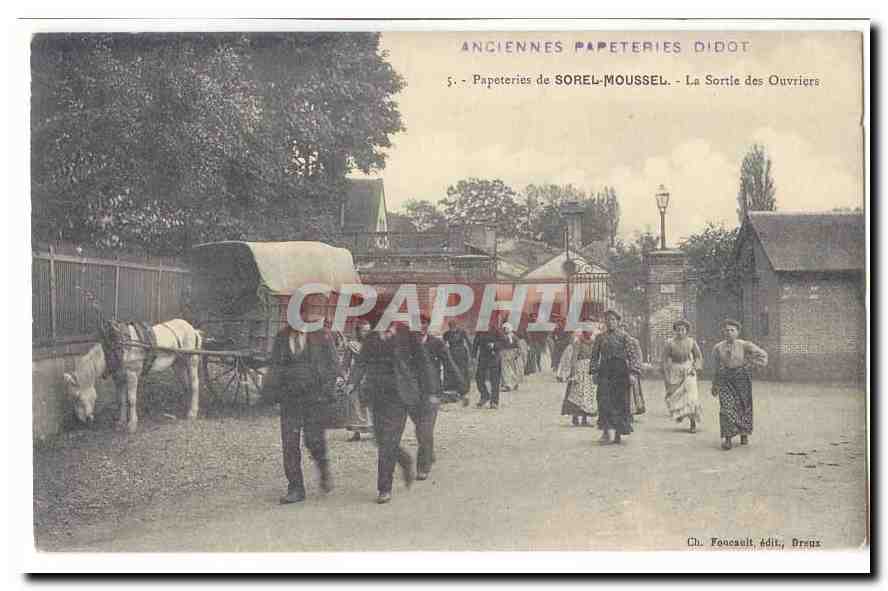 Papeteries de Sorel-Moussel — La Sortie des Ouvriers — Ch. Foucault, Dreux