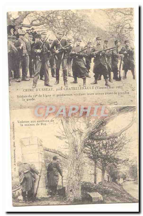 Crime d'Usseau, près Chatellerault (Vienne) — mai 1905 — Ch. Avantouron, phot. Chatellerault