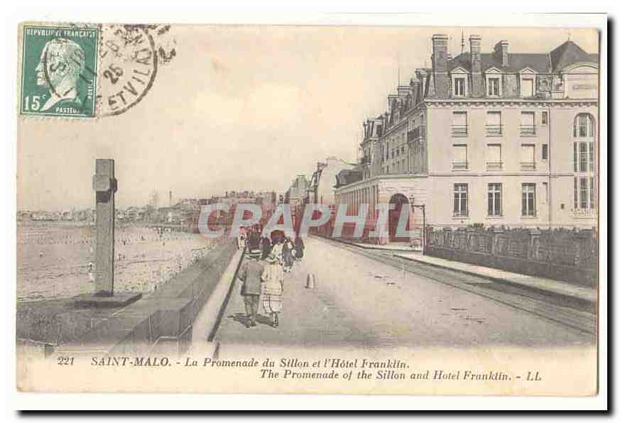 Saint-Malo — La Promenade du Sillon et l'Hôtel Franklin — L.L. n°221