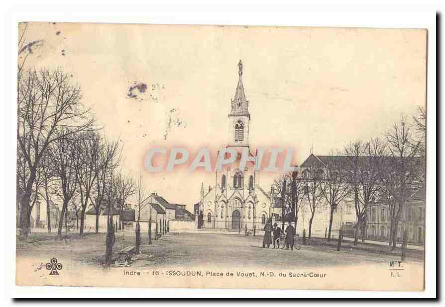 Issoudun — Place du Vouet, N.-D. du Sacré-Cœur