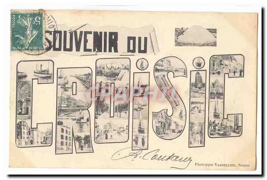 Croisic — Souvenir du Croisic — Phototypie Vassellier, Nantes