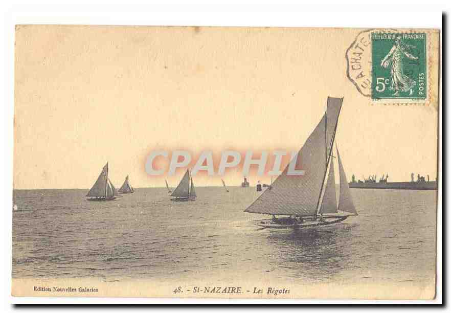Saint Nazaire CPA Les regates