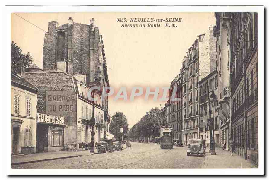 Neuilly sur SEine CPA Avenue du Roule (Garage du PArc)