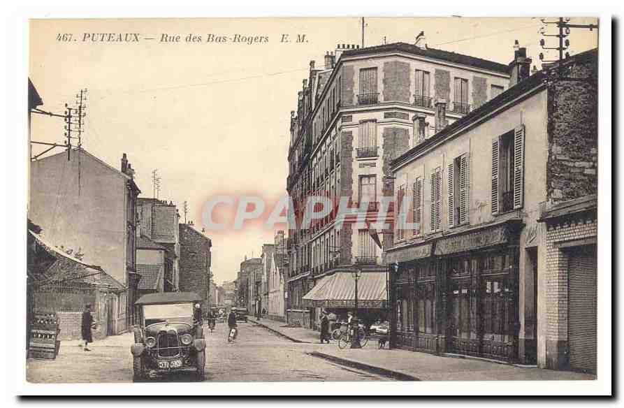 Puteaux CPA Rue des Bas Rogers (animee)