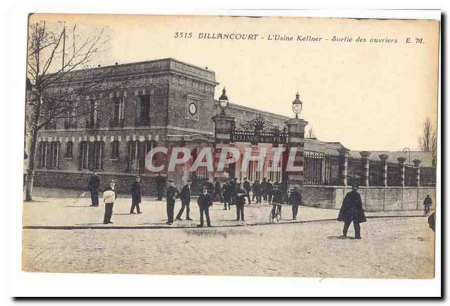 Billancourt - L'Usine Kellner - Sortie des ouvriers — E. M. n° 3515