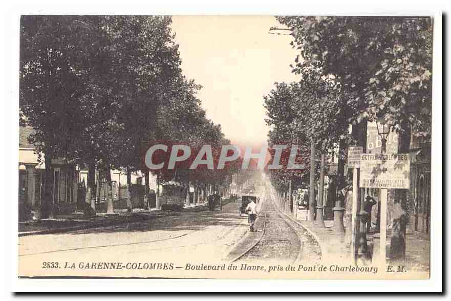 La Garenne Colombes CPA Boulevard du Havre pris du pont de Charlebourg