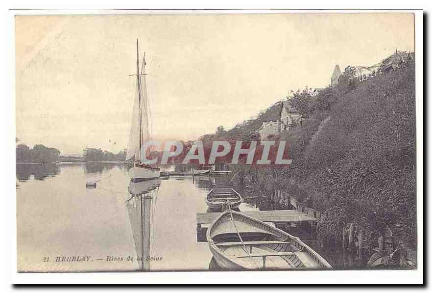 Herblay CPA Rives de la Seine (bateaux barques)