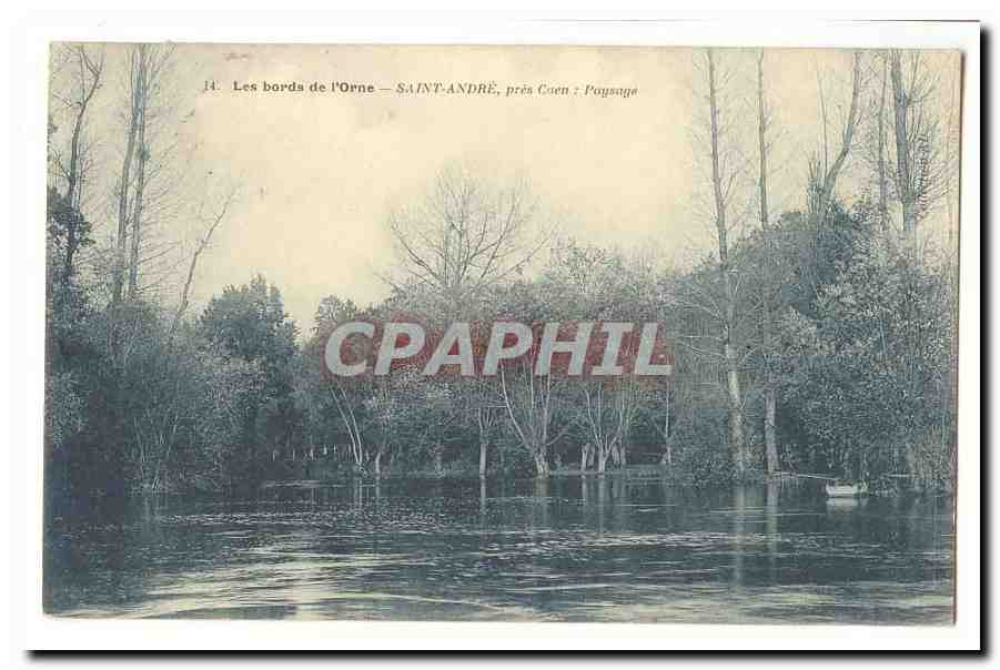 Les Bords de l´Orne CPA Saint Andre pres Caen Paysage
