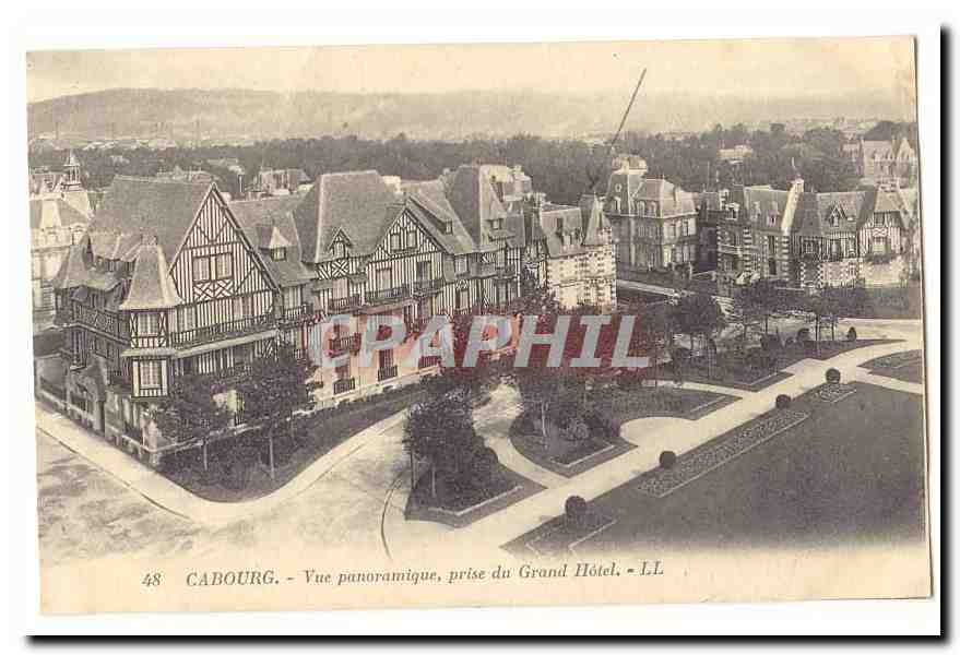 Cabourg CPA Vue panoramique prise du Grand Hotel