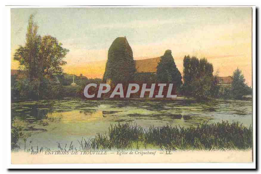 Environs de Trouville CPA Eglise de Criqueboeuf