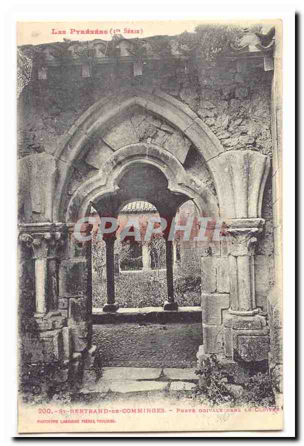 Saint Bertrand de Comminges CPA Porte ogivale dans le cloitre
