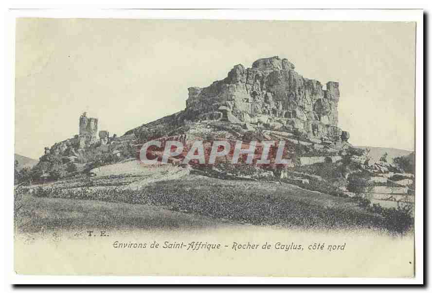 Environs de Saint Affrique CPA Rocher de Caylus cote Nord
