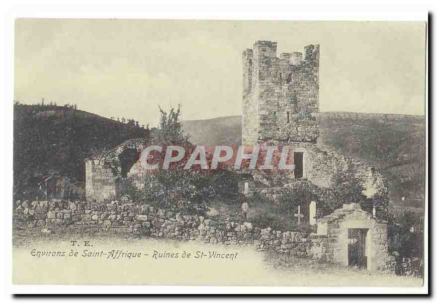 Environs de Saint Affrique CPA Ruines de St Vincent