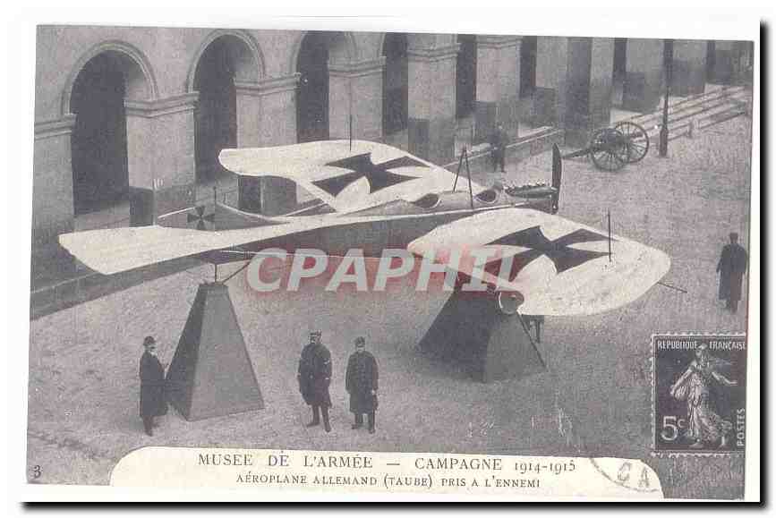REPRODUCTION Musee de l´armee Campagne 1914-1915 Aeroplane allemand (Taube) pris a l´ennemi