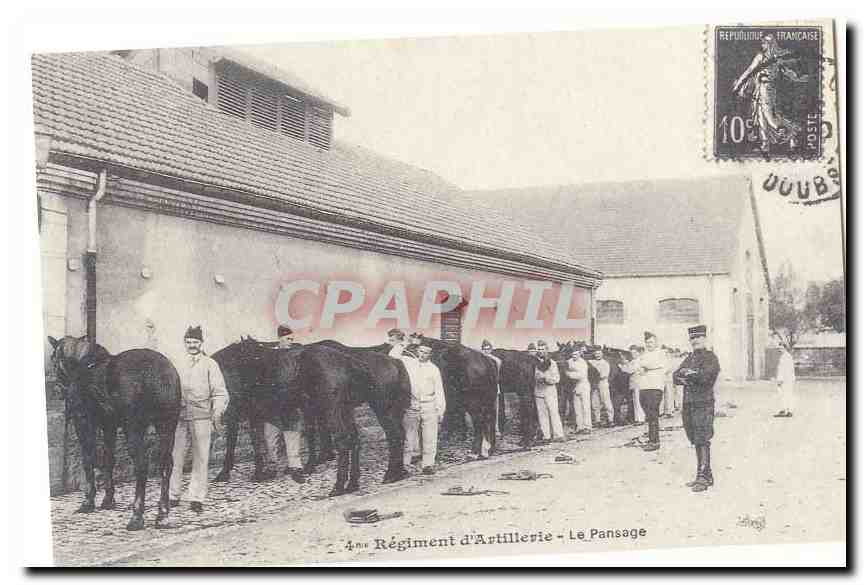 REPRODUCTION Regiment d´artillerie Le pansage