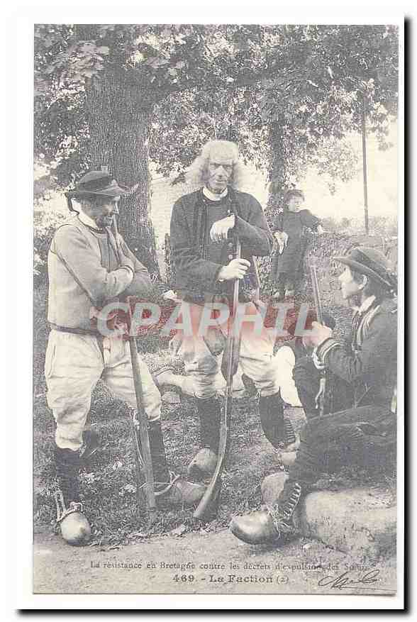 REPRODUCTION CPA La resistance en Bretagne contre les decrets d´expulsion des soeurs LA Faction